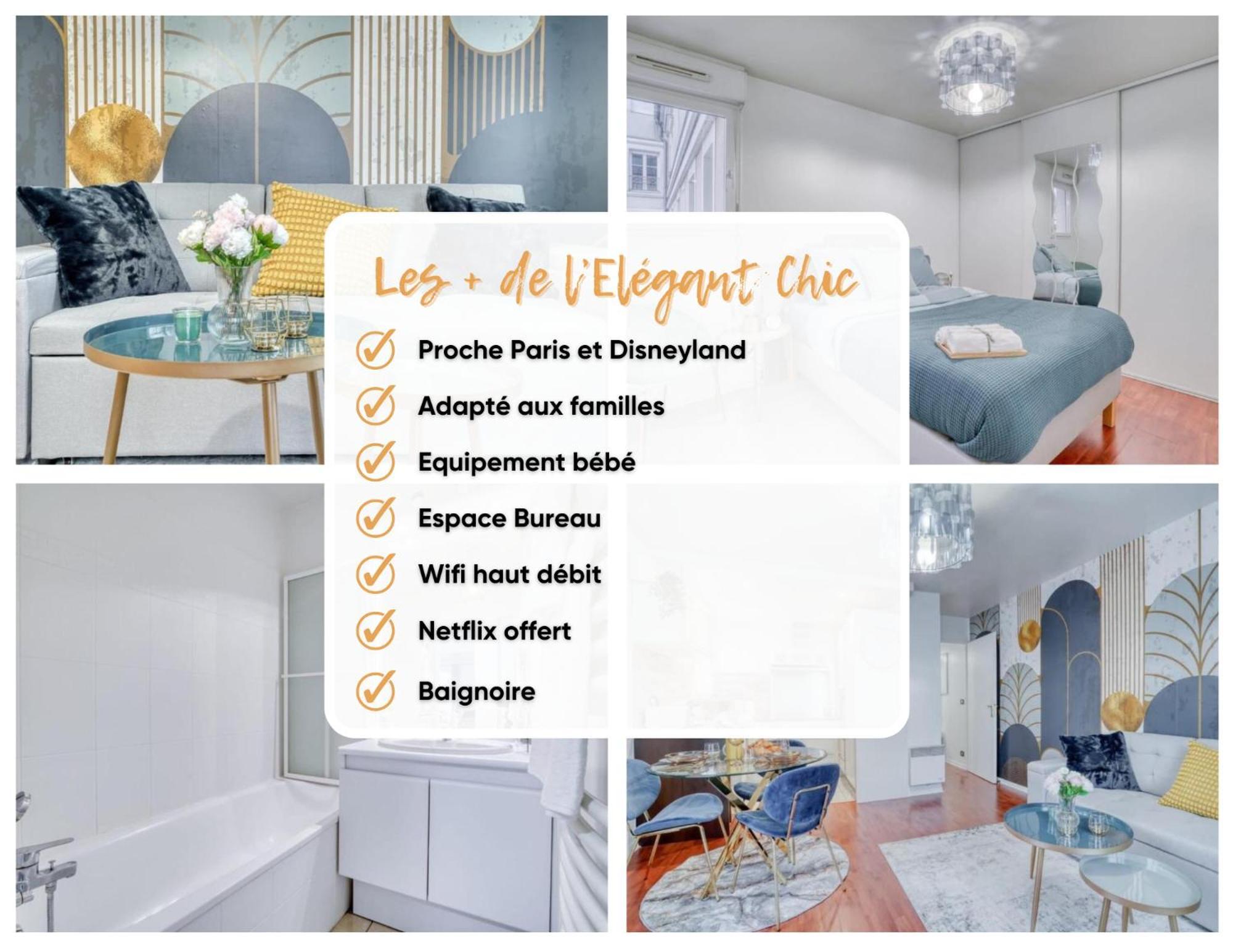 L'Elegant Chic-T2-Paris-Disneyland Jo Paris 2024 Нуази-ле-Гран Екстериор снимка